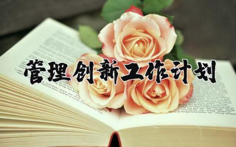 管理创新工作计划范文 管理创新具体工作安排 (3篇)