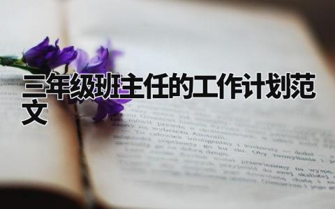 三年级班主任的工作计划范文大全 三年级班级工作计划第一学期 (5篇)