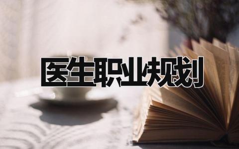 医生职业规划书 医学生未来工作方向及计划 (3篇)