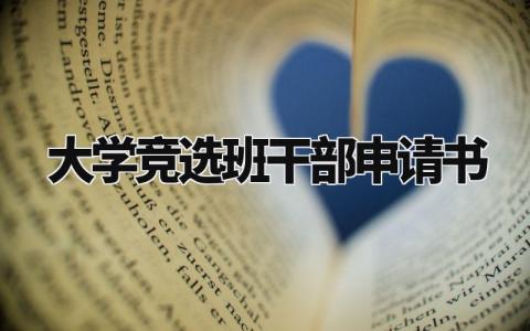 大学竞选班干部申请书格式范文 大学生竞选班干部申请书怎么写