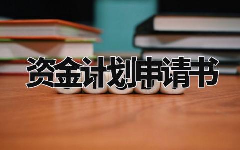 资金计划申请书范文 申请经费请示范文模板 (4篇)