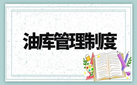 油库管理制度范文 油库管理制度规定反违章行为 (14篇)