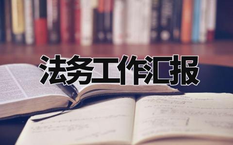 法务工作汇报范文 法务工作汇报材料