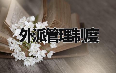 外派管理制度精选 外派管理制度有哪些