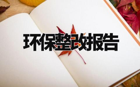 环保整改报告范文汇总 环保整改工作进展汇报模板