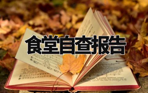 食堂自查报告通用范文 食堂自查自纠总结报告模板