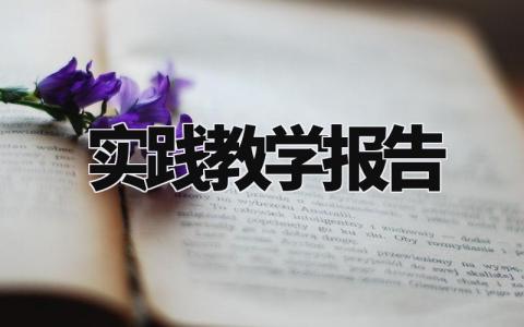 实践教学报告通用模板 实践教学总结汇报大全