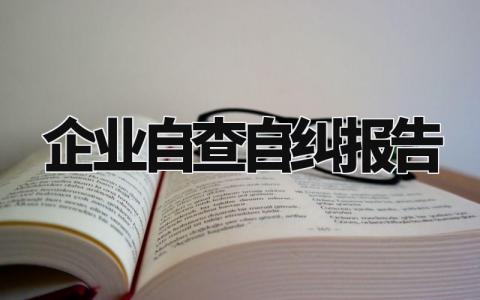 企业自查自纠报告范文大全 公司自查总结汇报实用模板