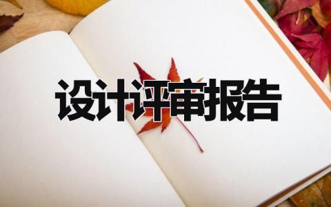 设计评审报告汇总 设计评审总结报告大全