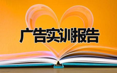 广告实训报告汇总 广告实训个人总结汇报模板