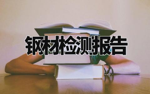 钢材检测报告 钢材鉴定报告模板 (3篇)