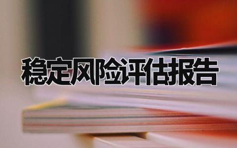 稳定风险评估报告 风险自查报告及整改措施 (5篇)