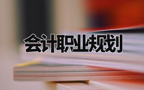 会计职业规划范文 会计职业生涯规划书模板