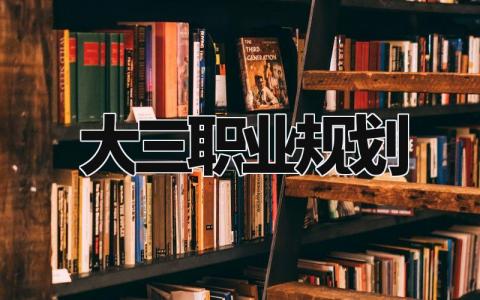 大三职业规划 大三学生个人规划及未来发展 (6篇)