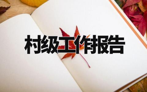 村级工作报告总结范文 村级工作报告怎么写