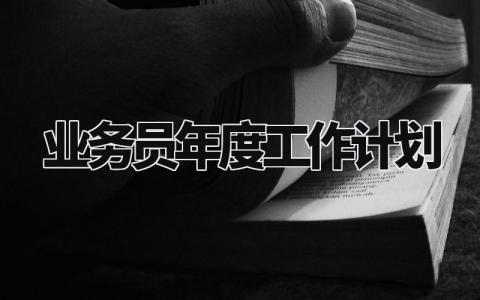 业务员年度工作计划精选 业务员年度工作计划范文