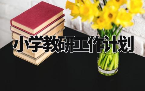 2024小学教研工作计划范文 小学教研工作方案模板大全
