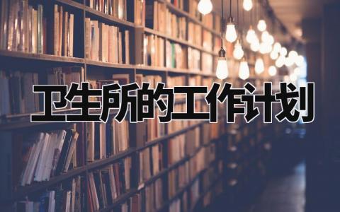 卫生所的工作计划 卫生所下一步工作思路 (3篇)