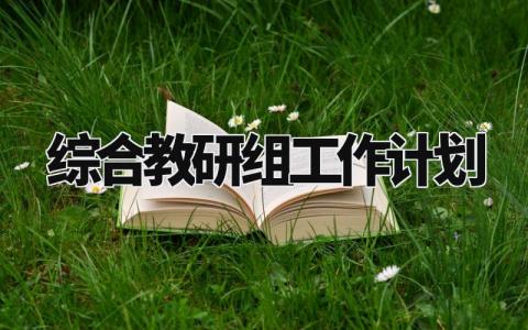 综合教研组工作计划范文模板 综合教研组工作计划简短精选