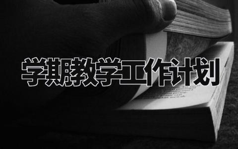 学期教学工作计划 下学期教学工作设想简短 (8篇)