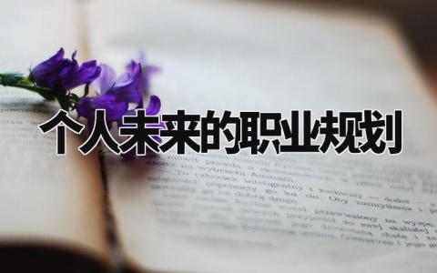 个人未来的职业规划合集 个人职业发展规划报告模板