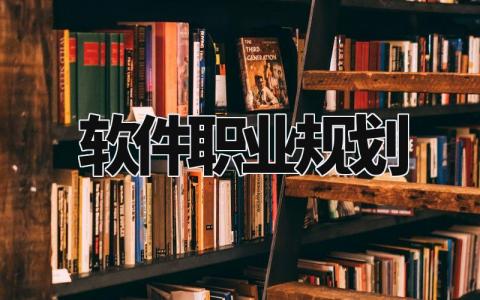 软件职业规划内容范本 软件职业规划模板精选