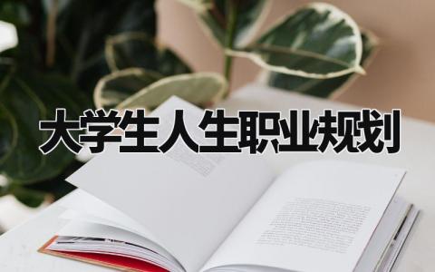 大学生人生职业规划有哪些 大学生个人人生职业规划