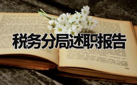 税务分局述职报告怎么写 关于税务分局的述职报告