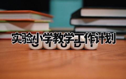 实验小学教学工作计划与目标 关于实验小学的教学工作计划