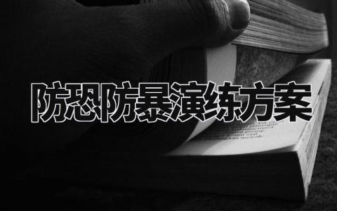 防恐防暴演练方案怎么写 防恐防暴主题演练方案