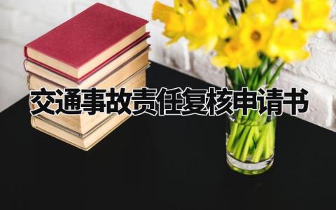 交通事故责任复核申请书通用 关于交通事故责任复核的申请