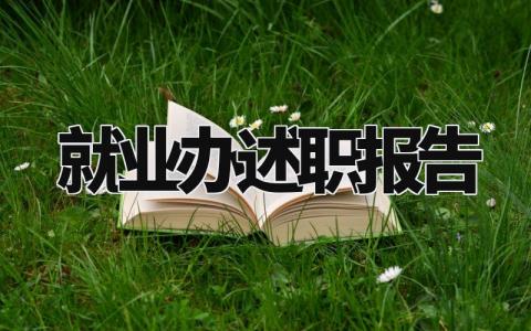 就业办述职报告工作总结 就业工作述职报告个人