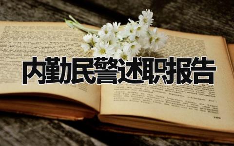 内勤民警述职报告个人总结 内勤民警述职报告总结范文