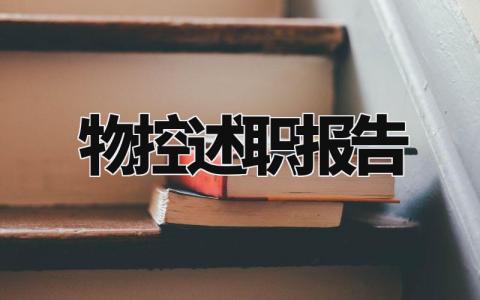物控述职报告怎么写 物控述职报告范文最新
