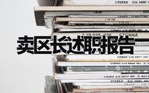 卖区长述职报告怎么写 商场卖区长的述职报告