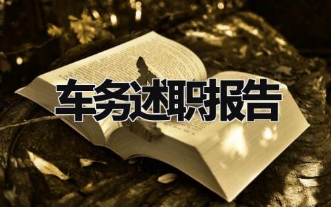 车务述职报告范文大全 车务岗位述职报告总结
