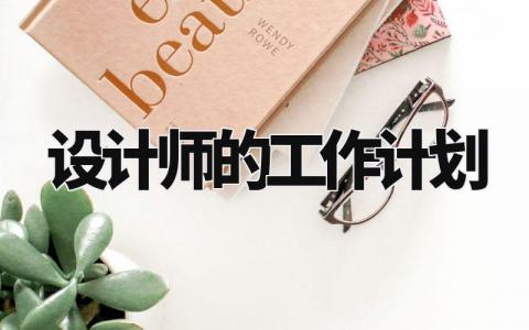 设计师的工作计划范文 设计师的工作计划与展望 (7篇)