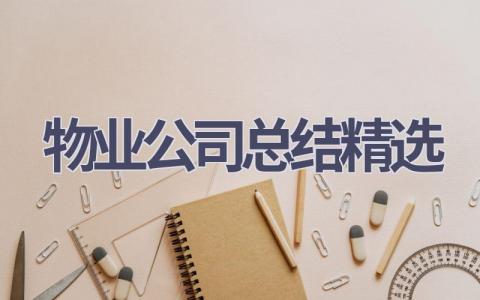 2023物业公司总结精选范文(20篇）