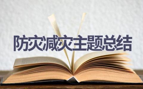 防灾减灾主题总结范文(17篇）