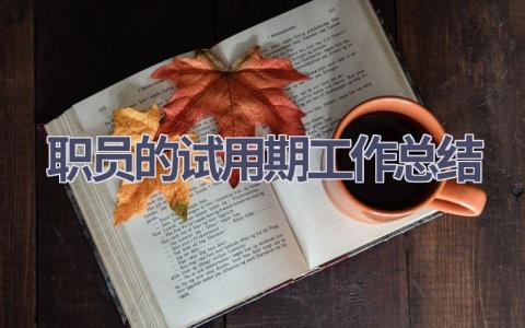 职员的试用期工作总结范文(20篇）