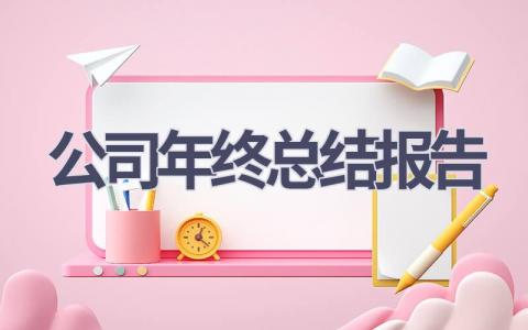 2023公司年终总结报告范文(6篇）