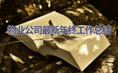 物业公司最新年终工作总结范文(12篇）