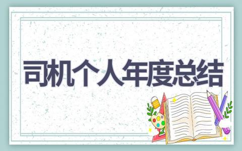 司机个人年度总结范文(13篇）