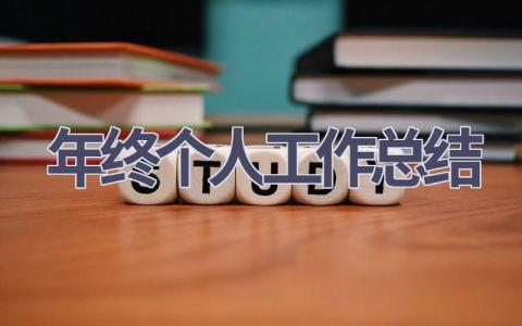 年终个人工作总结范文(20篇）