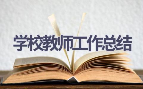 2023年学校教师工作总结范文(7篇）