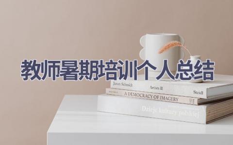 教师暑期培训个人总结范文(17篇）