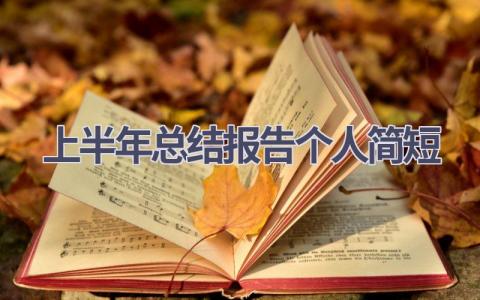 上半年总结报告个人简短范文(9篇）