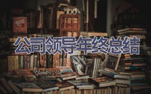 公司领导年终总结范文(7篇）