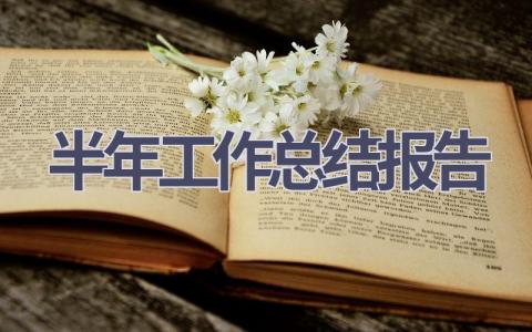 半年工作总结报告范文(6篇）