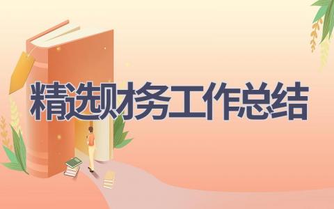 精选财务工作总结范文(15篇）
